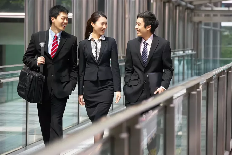Students walking
